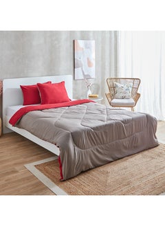 Derby 3-Piece Reversible Microfibre Double Comforter Set 230x200 cm