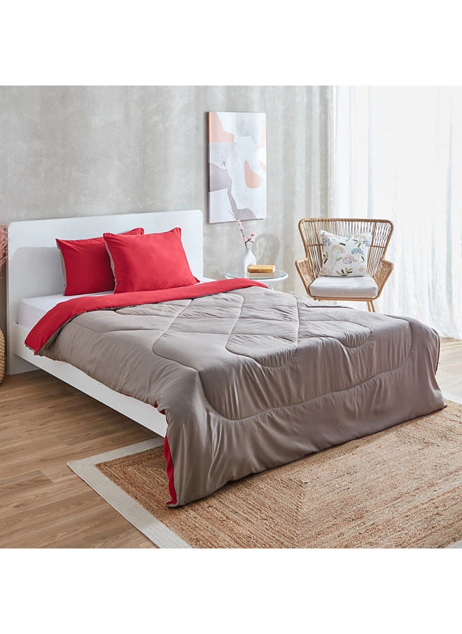 Home Box - Derby 3-Piece Reversible Microfibre Double Comforter Set 230x200 cm - Image 1