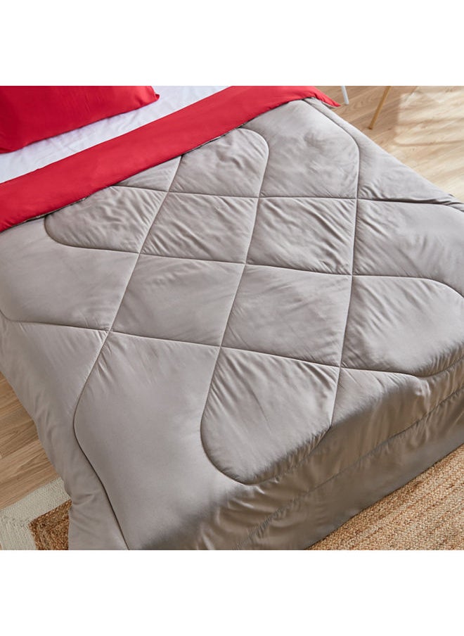Home Box - Derby 3-Piece Reversible Microfibre Double Comforter Set 230x200 cm - Image 1
