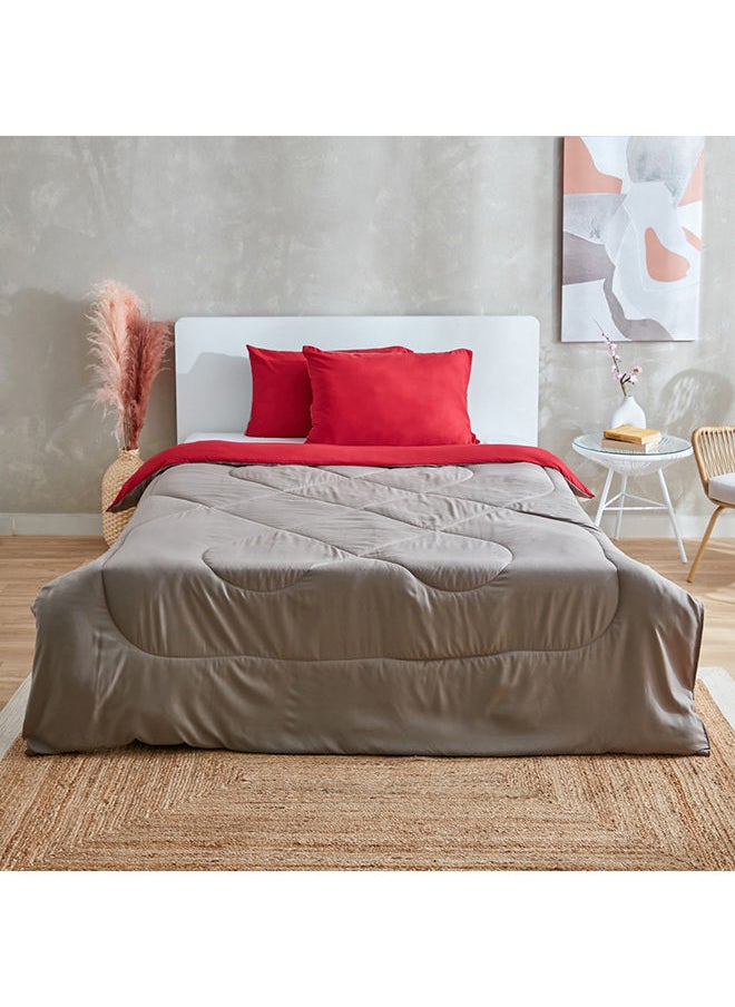 Home Box - Derby 3-Piece Reversible Microfibre Double Comforter Set 230x200 cm - Image 1