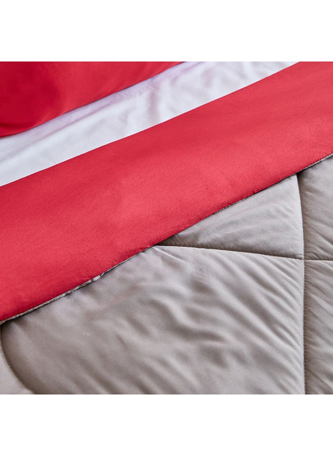 Home Box - Derby 3-Piece Reversible Microfibre Double Comforter Set 230x200 cm - Image 1
