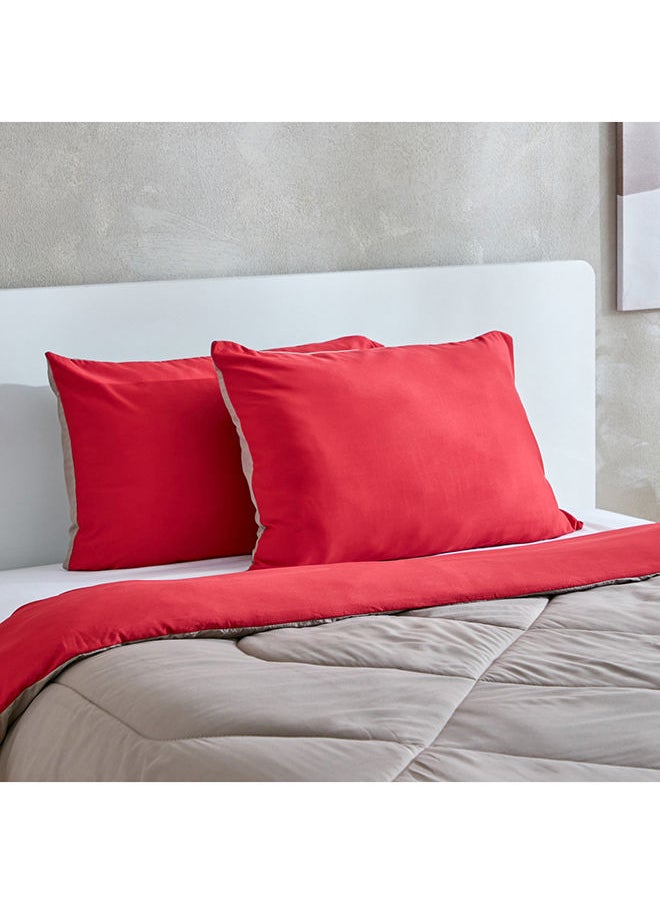 Home Box - Derby 3-Piece Reversible Microfibre Double Comforter Set 230x200 cm - Image 1
