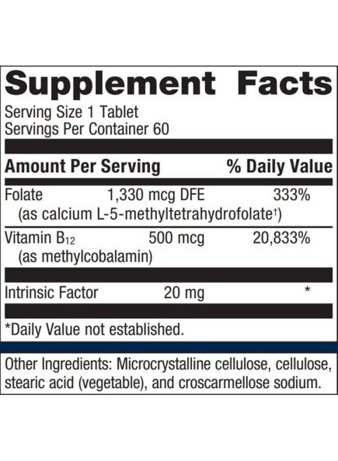 Metagenics Intrinsib12 Folate™ Healthy Nervous System Function  Cardiovascular Health*  60 Servings - Image 2