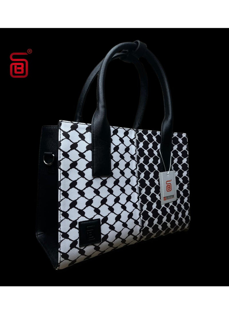 Large women's leather handbag, practical and attractive design from B.S - Black and White - pzsku/Z032EFFBC6560F0DEE6E8Z/45/_/1724081285/f2e1e72c-f621-4449-943b-dfd394e8334e