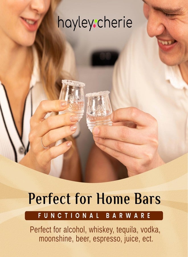 Hayley Cherie Small Mason Jars 2 oz Shot Glasses Set (8 Pack) Cute Mini Mason Jars for Fathers Day, Tequila, Whiskey, Liquor, Alcohol, Beer, Juice, Birthdays, Favors, Unique Bar Gift, Moonshine Shooter Bottles - Image 4