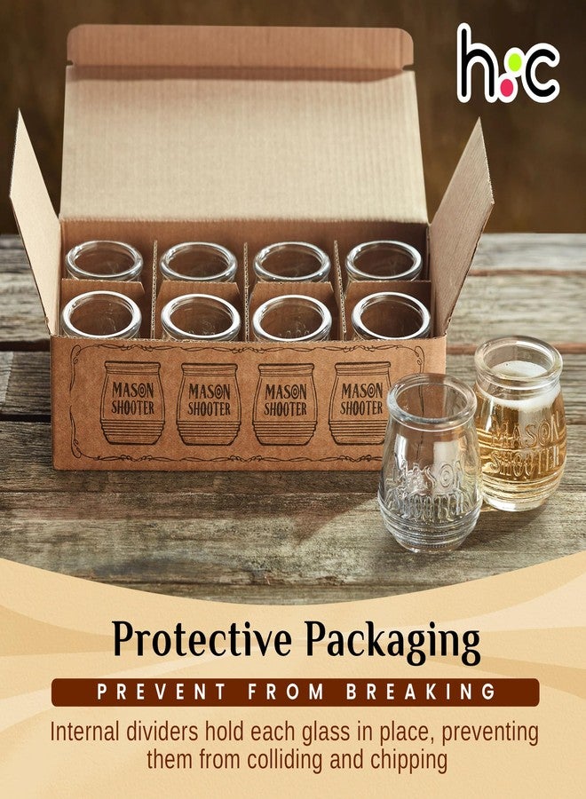 Hayley Cherie Small Mason Jars 2 oz Shot Glasses Set (8 Pack) Cute Mini Mason Jars for Fathers Day, Tequila, Whiskey, Liquor, Alcohol, Beer, Juice, Birthdays, Favors, Unique Bar Gift, Moonshine Shooter Bottles - Image 5