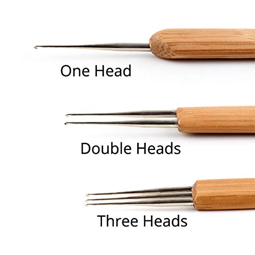 AliLeader 0.5mm Crochet Needle for Dreads - 3Pcs/Set Loc Crochet Needle for Interlocking Dreadlocks (1Hook,2Hook,3Hook) - Image 3