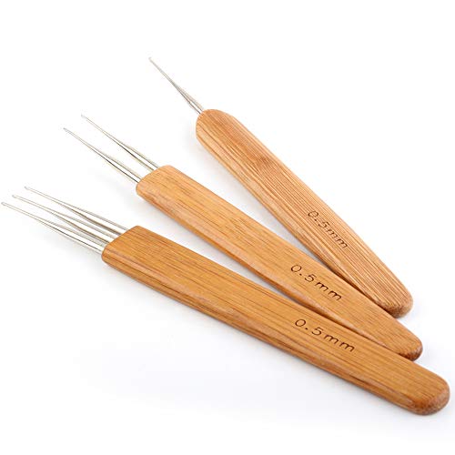 AliLeader 0.5mm Crochet Needle for Dreads - 3Pcs/Set Loc Crochet Needle for Interlocking Dreadlocks (1Hook,2Hook,3Hook) - Image 2