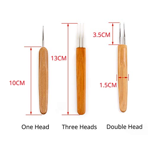AliLeader 0.5mm Crochet Needle for Dreads - 3Pcs/Set Loc Crochet Needle for Interlocking Dreadlocks (1Hook,2Hook,3Hook) - Image 4