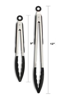 Set of 2 black kitchen tongs - 30 & 23 cm - pzsku/Z032F11000BD38079EA34Z/45/_/1739201999/5fd0ee83-de45-449a-8c61-47ba7b6948f8