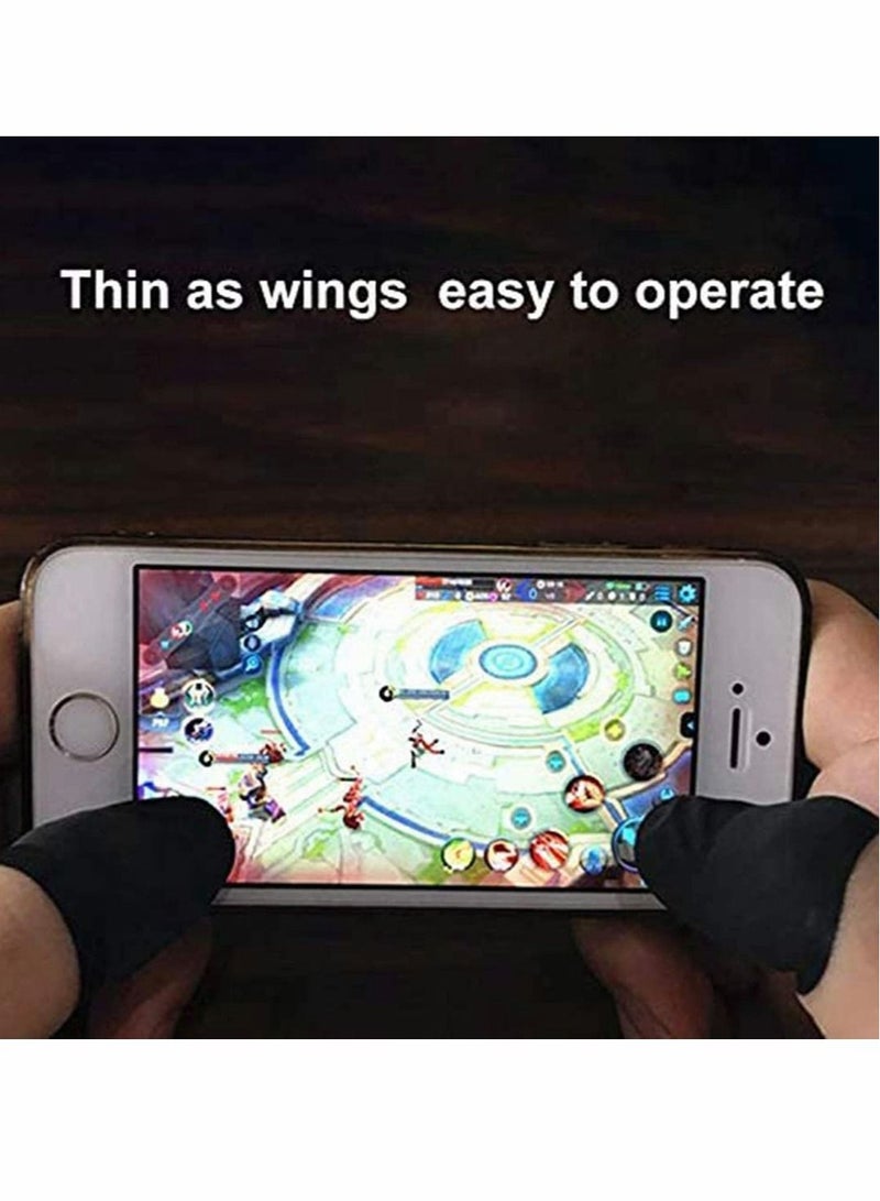 Captaintech Mobile Phone Gaming Finger Sleeves 10Pcs, High-density Knitted Touchscreen Cot - Image 2