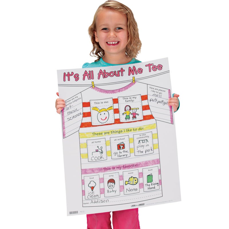 Really Good Stuff Ready-To-Decorate All About Me Tee Posters - 24 posters - Image 2