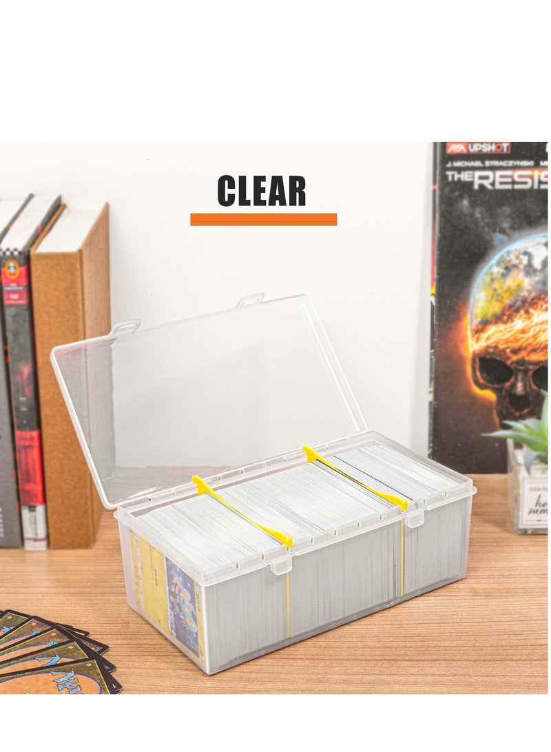 SYOSI Trading Card Storage Box, 2Pack Playing Card Deck Cases, 400 Count Large Capacity Graded Baseball Card Holder Container Sports Baseball Card Display Case for Basketball Football Hockey Gaming loader - Image 5
