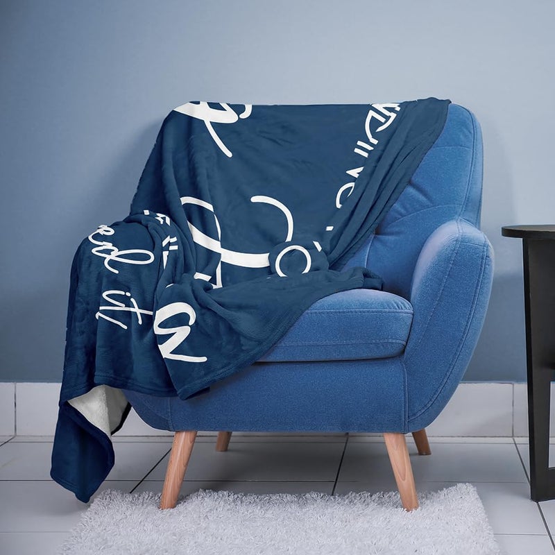 Pubrave Get Well Gifts for Women/Men, Inspirational/Sympathy/Thinking of You/Cheer Up/Feel Better Gifts for Women/Men, Healing Blanket Dark Blue 60x50in - Image 4