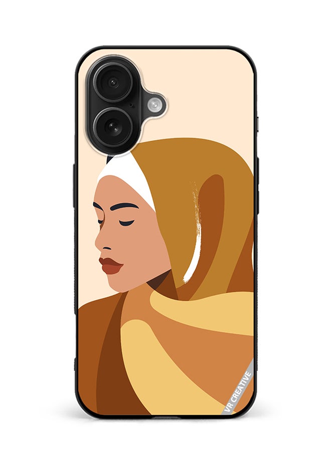 Protective Case Cover For Apple iPhone 16 Cartoon Woman Shape Design Multicolour