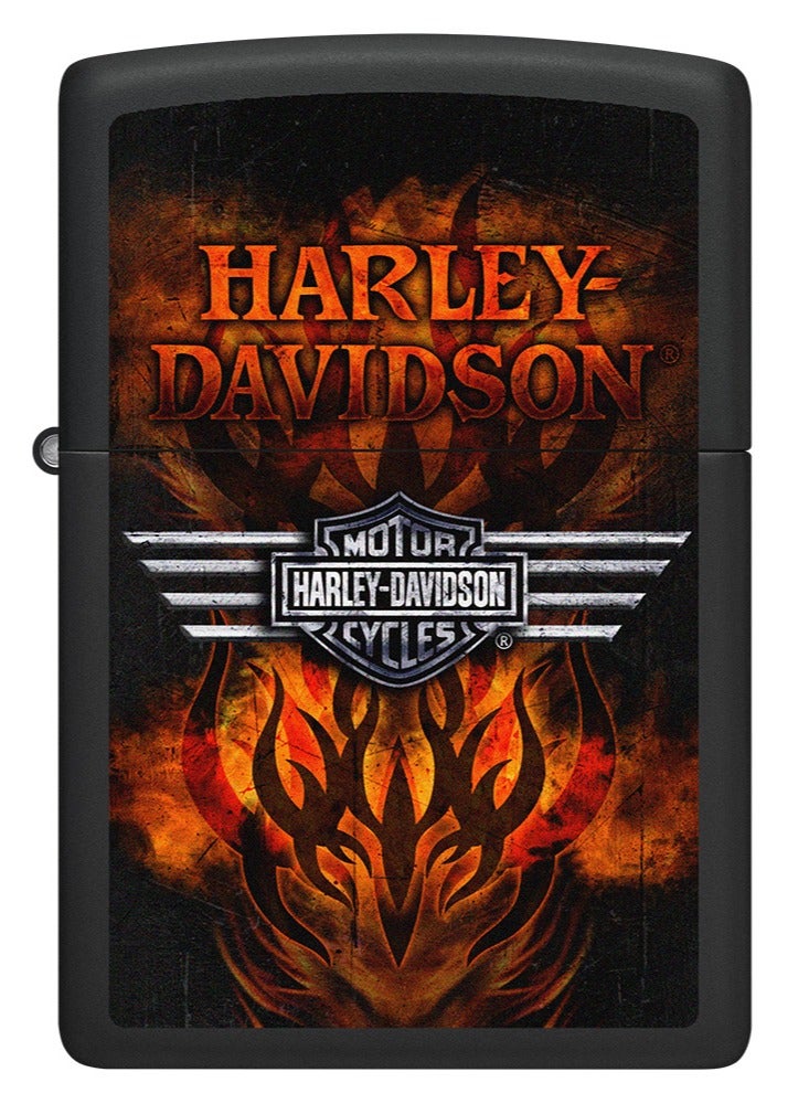 Zippo ولاعة زيبو CI407105 218 هارلي ديفيدسون سوداء غير لامعة مقاومة للرياح - Image 2