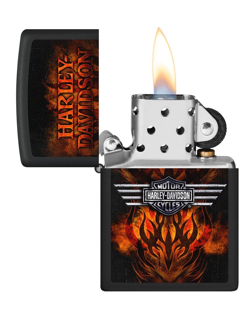 Zippo ولاعة زيبو CI407105 218 هارلي ديفيدسون سوداء غير لامعة مقاومة للرياح - Image 3