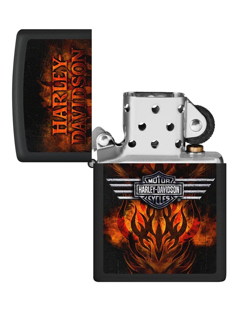 Zippo ولاعة زيبو CI407105 218 هارلي ديفيدسون سوداء غير لامعة مقاومة للرياح - Image 4