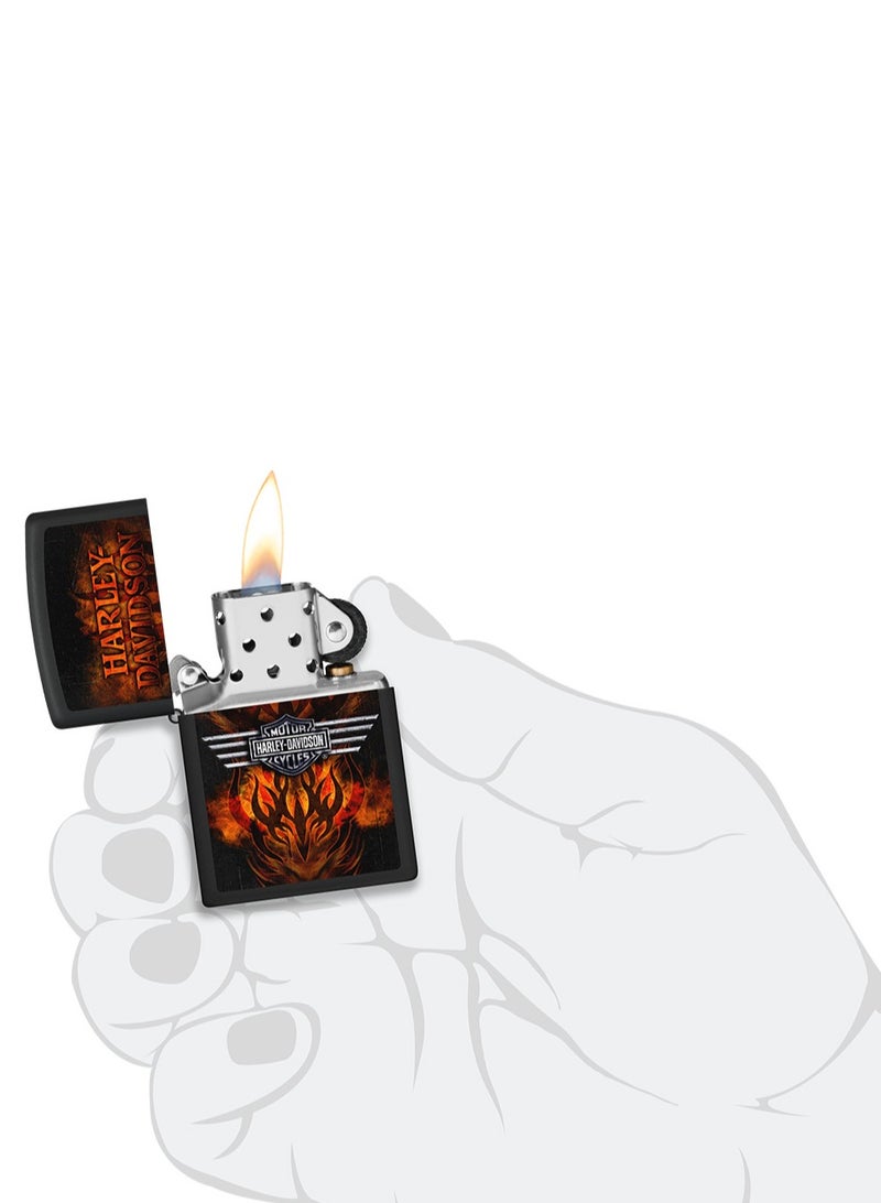 Zippo ولاعة زيبو CI407105 218 هارلي ديفيدسون سوداء غير لامعة مقاومة للرياح - Image 5