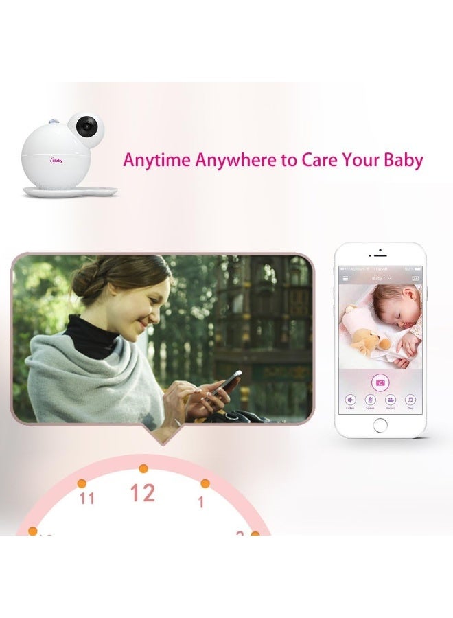 iBaby Smart WiFi Baby Monitor, 1080P Full HD Camera, Temperature and Humidity Sensors, Motion and Cry Alerts, Moonlight Projector, Remote Pan and Tilt with Smartphone App for Android and iOS - Image 3
