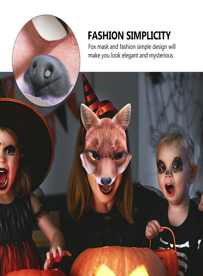 Amosfun Fox Mask Halloween Costume Accessory EVA Mask Party Cosplay Favors Yellow - Image 5