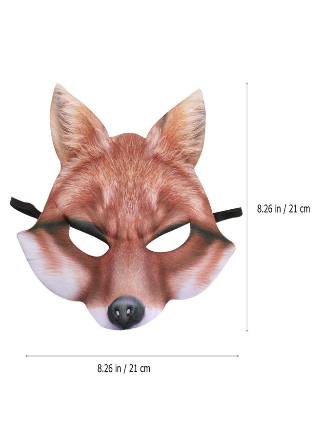 Amosfun Fox Mask Halloween Costume Accessory EVA Mask Party Cosplay Favors Yellow - Image 3