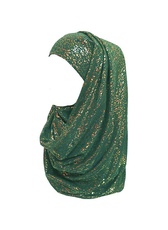 Arabest Shiny Gold Glitter Lightweight Hijab Scarf for Women Muslim Head Wrap Shawl