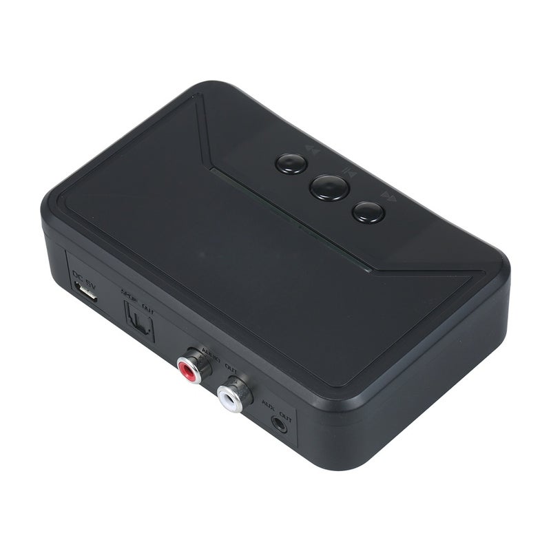 مستقبل صوت بلوتوث 5.0 محول ص سطح المكتب بمخرج SPDIF/RCA/AUX لسماعة سلكية ومكبر صوت واستريو سيارة، أسود - Image 4
