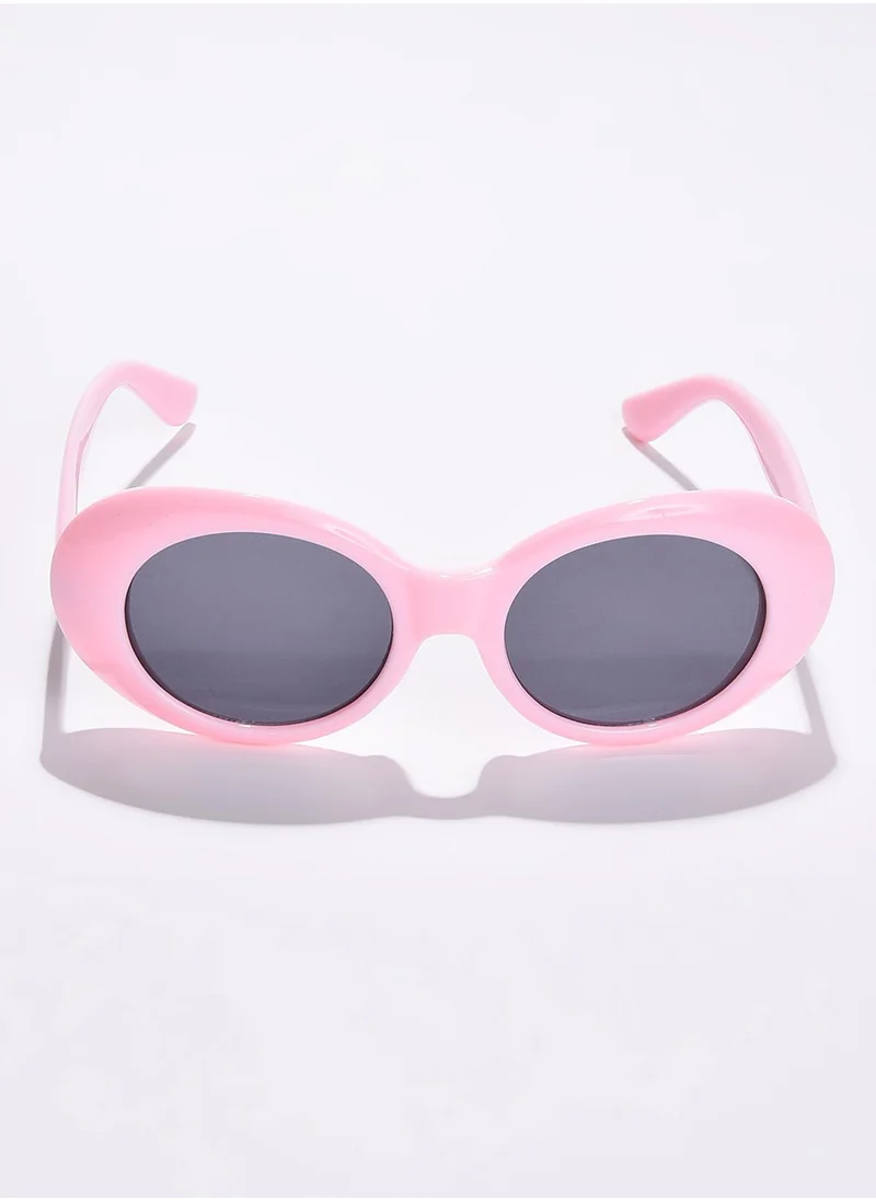 Haute Sauce Black Lens Pink Oval Sunglasses