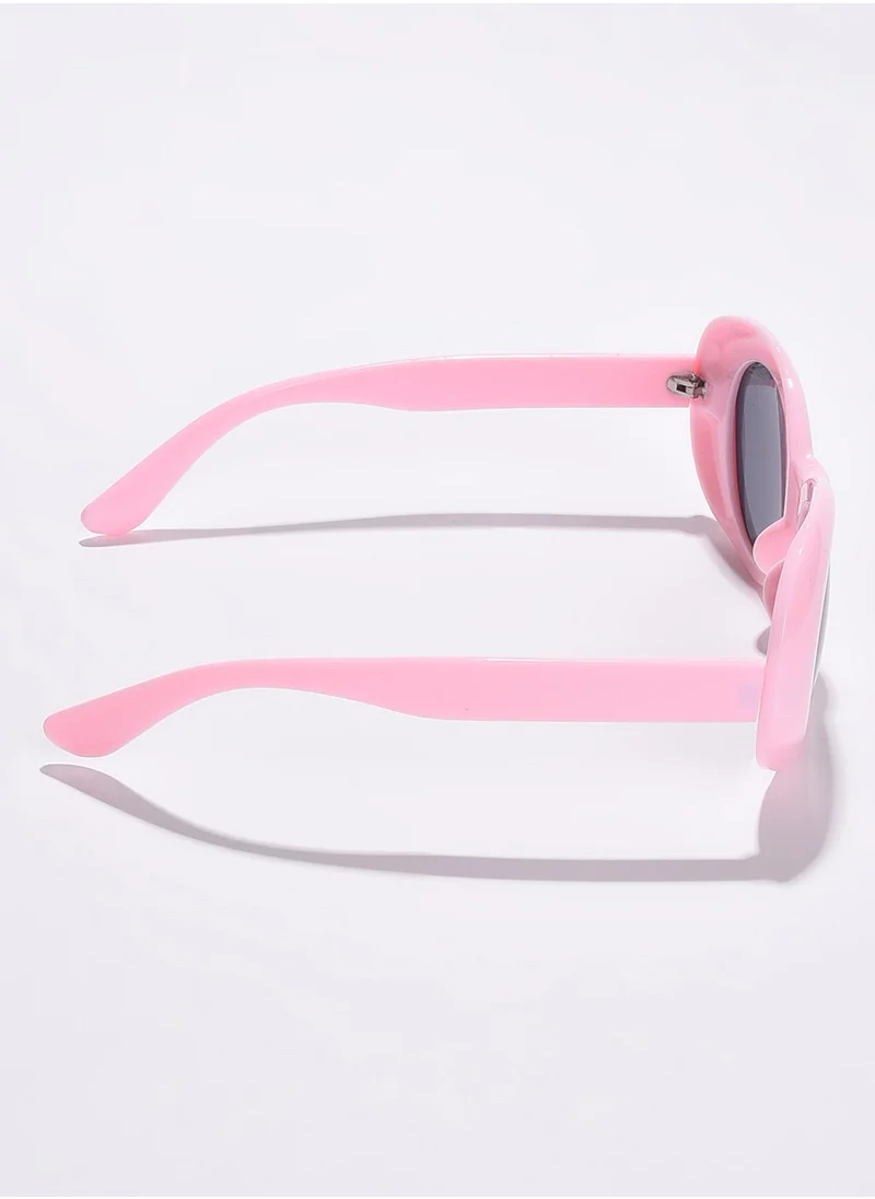 Haute Sauce Black Lens Pink Oval Sunglasses
