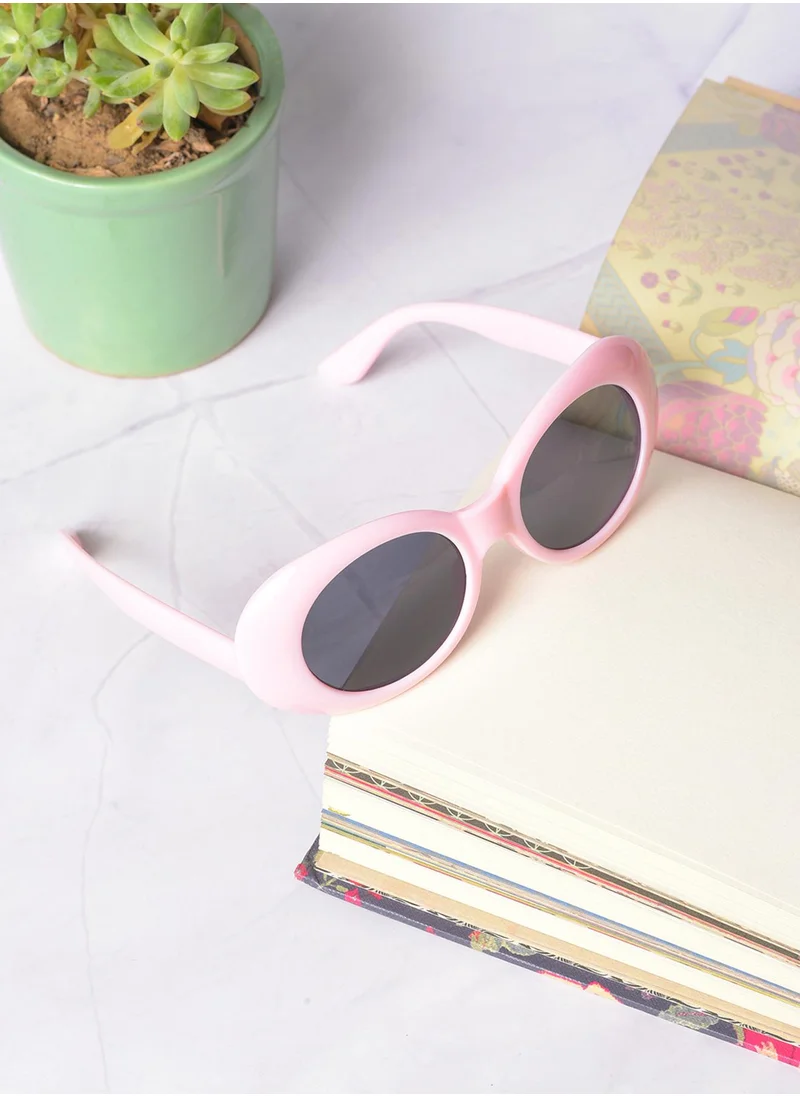 Haute Sauce Black Lens Pink Oval Sunglasses