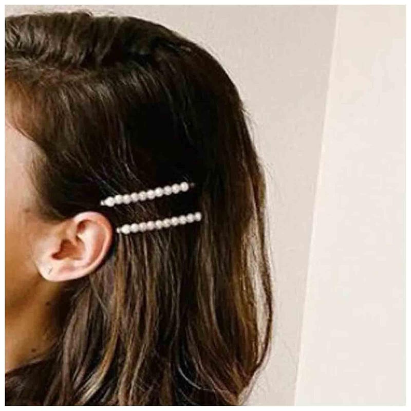 Hair Clip Vintage Pearl Barrette Gold 2Pcs Elegant Hair Accessories for Women and Girls Decorative Hair Pins for Party Wedding Prom Special Occasions