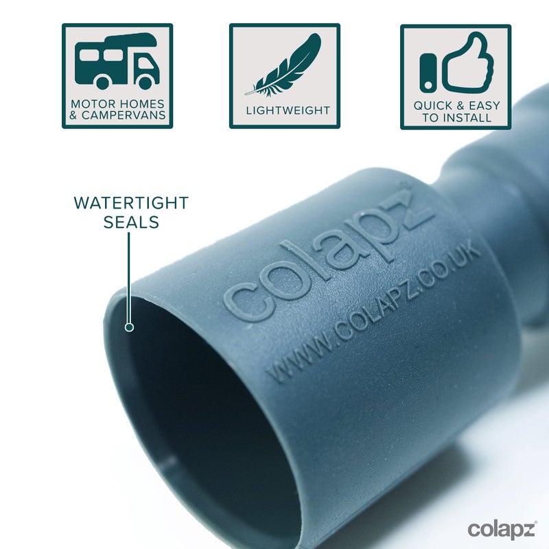 colapz Colapz Caravan Accessories - Flexi Waste Pipe Adapter - Fits 17mm to 50mm diameter waste pipe  - Image 2