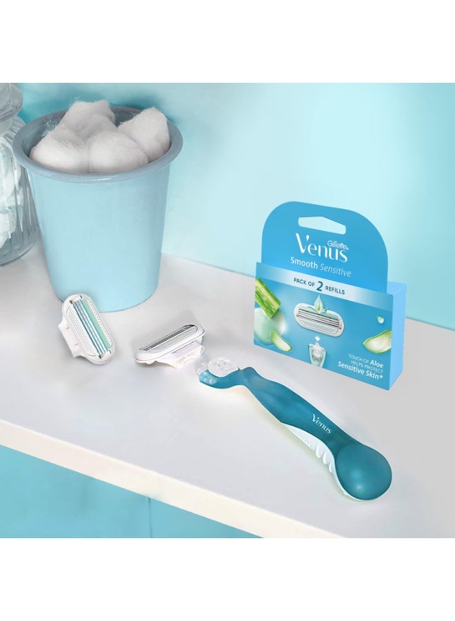 فينوس موس إزالة الشعر جيليت فينوس للنساء، تنعيم الجلد مزود بزيت الألوفيرا، عبوة تحتوي على قطعة واحدة - Image 5