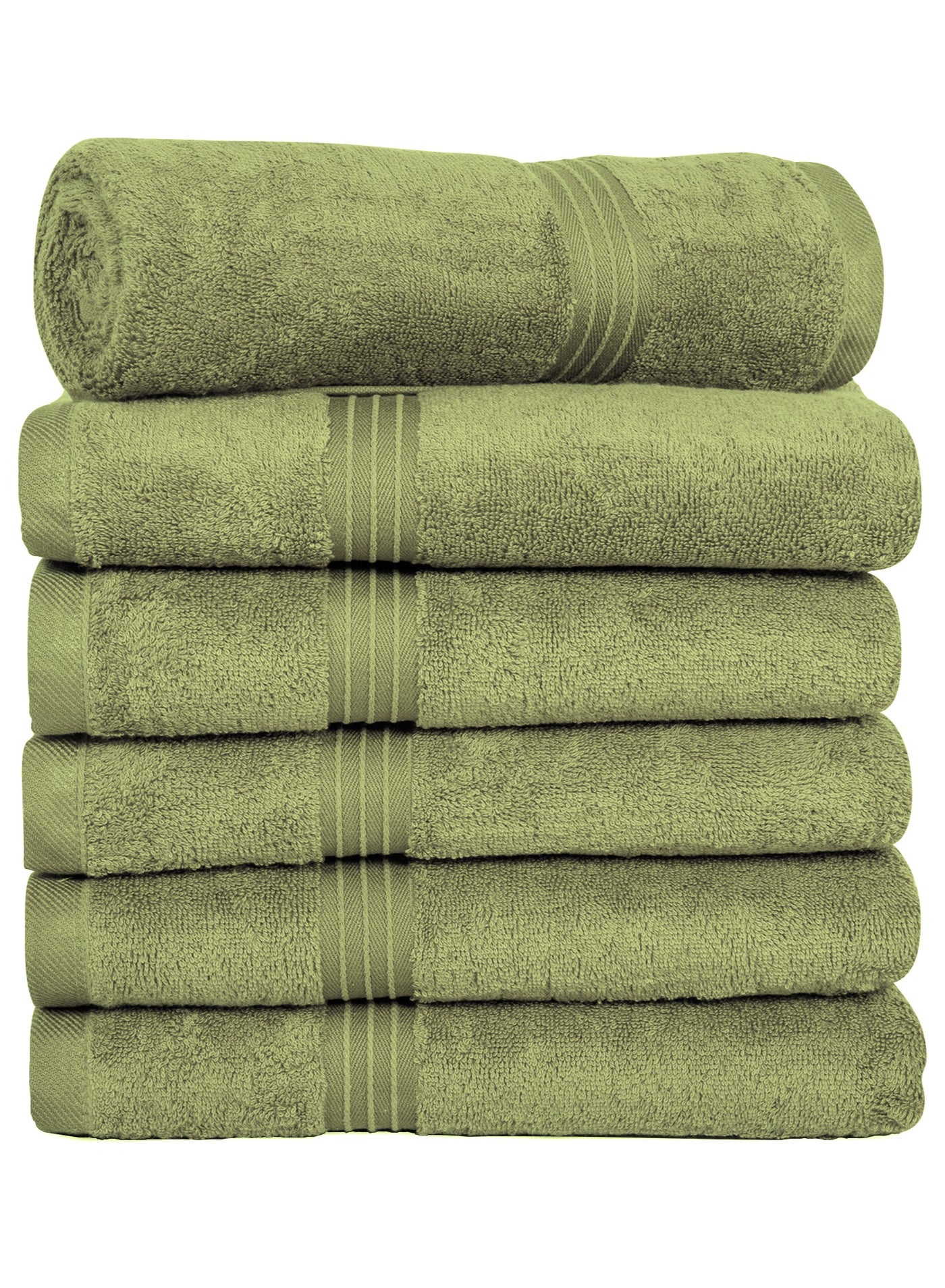 Bliss Casa - Large Hand Towels (6 Pack, 50 x 100 cm) - 100% Combed Cotton - Premium Quality, Ultra Soft and Highly Absorbent, Hotel & Spa Quality Hand Towels