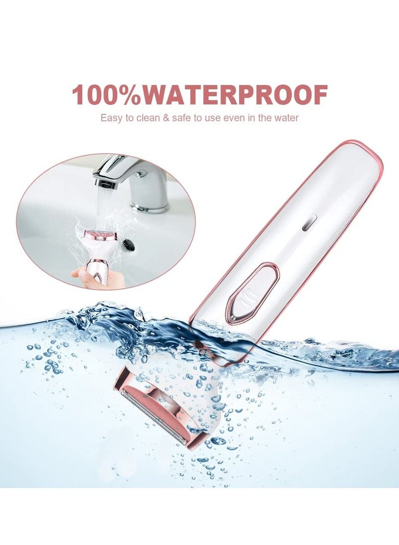 KASTWAVE ماكينة حلاقة كهربائية 4 في 1 للنساء، ماكينة حلاقة كهربائية لإزالة شعر الوجه والساقين والأنف والإبط من MAKINGTEC، ماكينة حلاقة بيكيني محمولة لإزالة الشعر الرطب والجاف بدون سلك مع رأس قابل للفصل، أبيض - Image 5