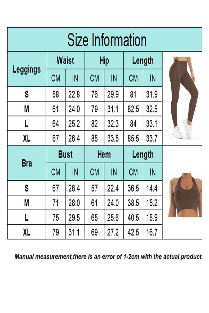 general Yoga Set for Women Gym Leggings Halter Sport Bras 2 Piece Gym Outfits Workout Suit Sportswear - Image 5