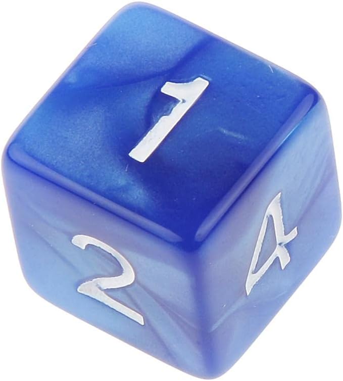 klarako Set of 20 16mm Acrylic D6 Six sided Dice  Green and Blue, 16mm - Image 2