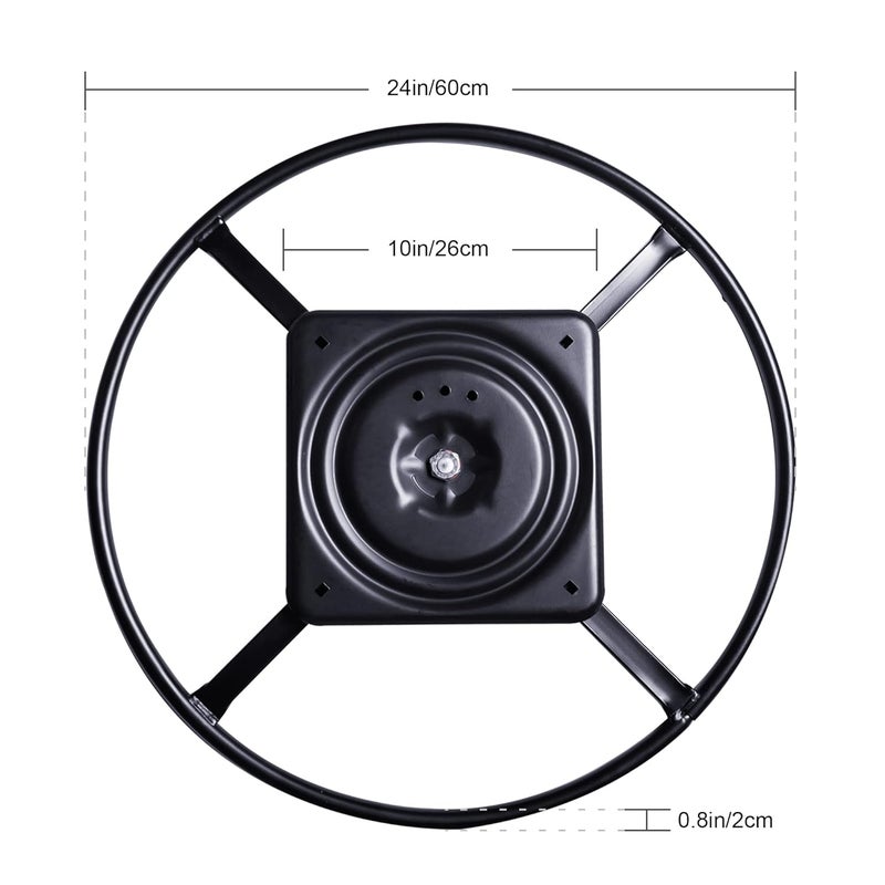 Yoogu 24inch Furniture Ring Base w Swivel Base Replacement 360 Degrees Rotate with 10 Inch Plate for Recliner Sofa Chairs - Image 2