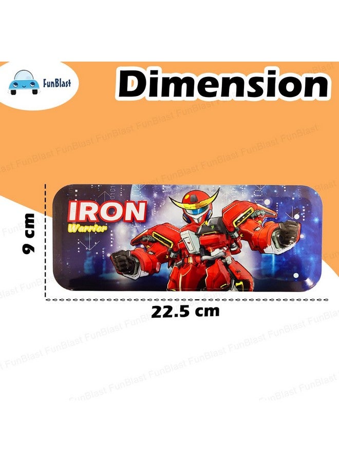 FunBlast Metal Pencil Box For Kids Double Layer Pencil Box For Boys, Geometry Box, Birthday Return Gifts For Kids, Pencil Case Random Color (Multicolor) - Image 3