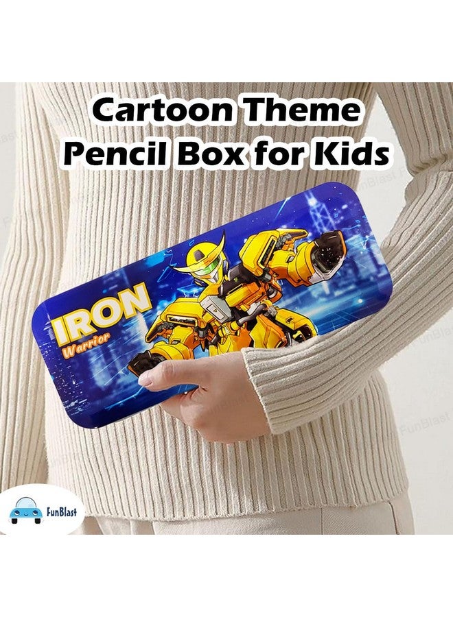 FunBlast Metal Pencil Box For Kids Double Layer Pencil Box For Boys, Geometry Box, Birthday Return Gifts For Kids, Pencil Case Random Color (Multicolor) - Image 2