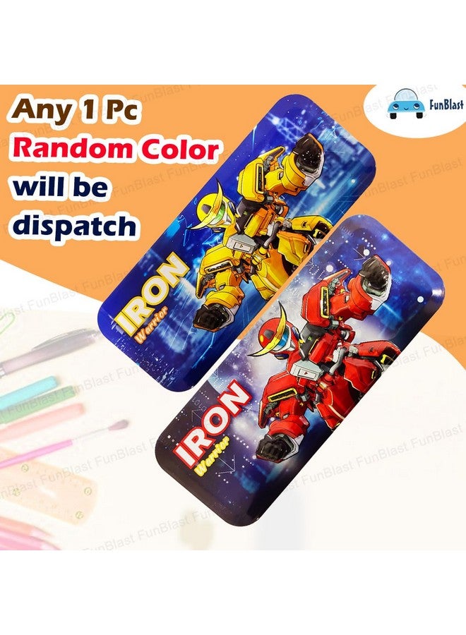 FunBlast Metal Pencil Box For Kids Double Layer Pencil Box For Boys, Geometry Box, Birthday Return Gifts For Kids, Pencil Case Random Color (Multicolor) - Image 4