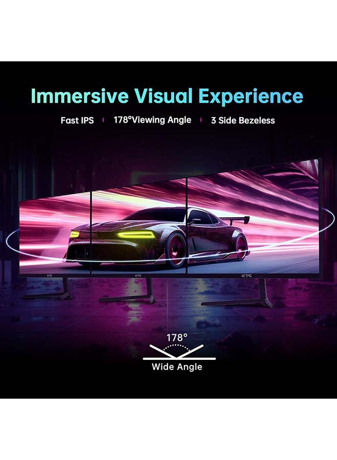 24 inch Monitor, Fast IPS 1080p 144Hz 165Hz 1ms, 125.25% sRGB, HDR, Borderless Gaming Monitor PC Monitor, FreeSync Premium & G-Sync, HDMI 2.0x2, DP1.4x2, Vesa Support, Eye Care for Gamers
