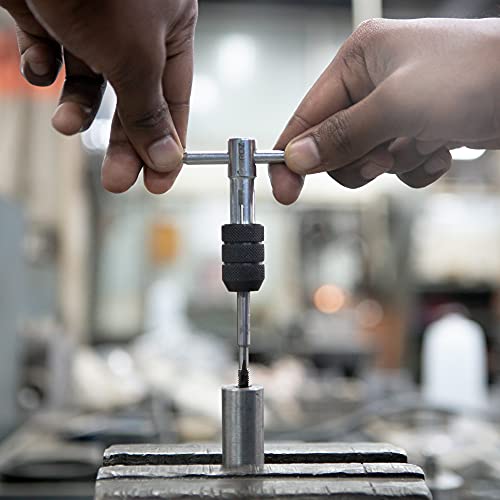 GROZ Tap Wrench with T-Type Handle for use in Hard to Reach Areas| Ideal for Holding Taps, Reamers, Screw Extractors & Other Small Hand Turned Tools| Hardened Steel Jaws| Tap Size: M2-M5| TW/3-16 - Image 4