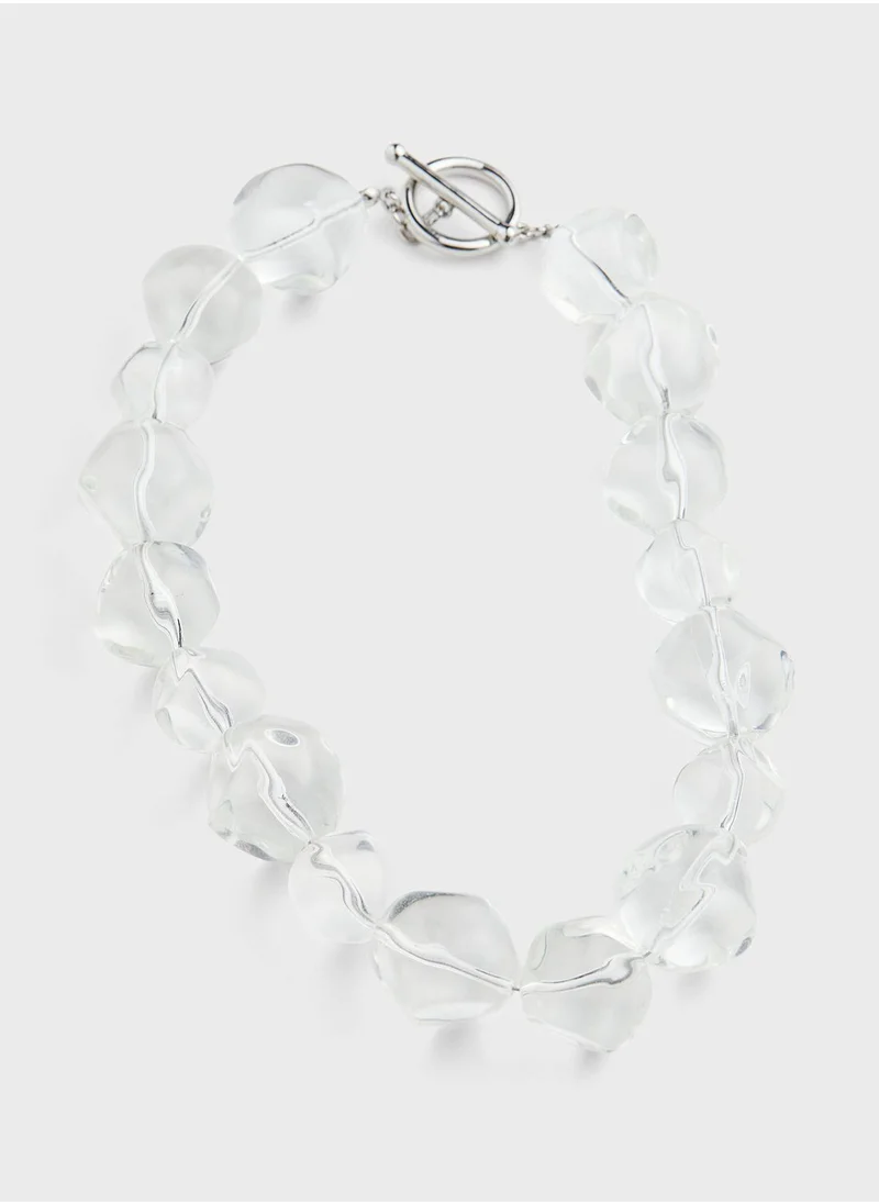 اتش اند ام Glass-Bead Necklace