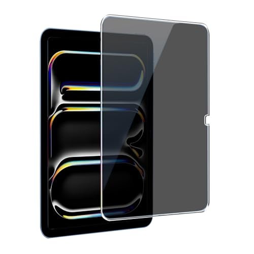 Juvraixo Privacy Screen Protector for iPad Pro 11 Inch M5/M4 (2025/2024) 9H Tempered Glass [Face ID & Apple Pencil Compatible] Case Friendly HD Clear - Image 1