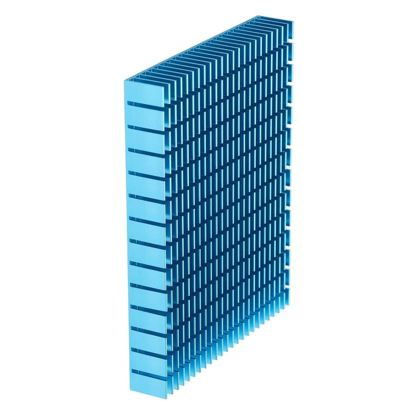 Zerodis Aluminum Heat Sink Cooler 150x120x20mm Blue Anodized for CPU Power Amplifier PCB Board - Image 5