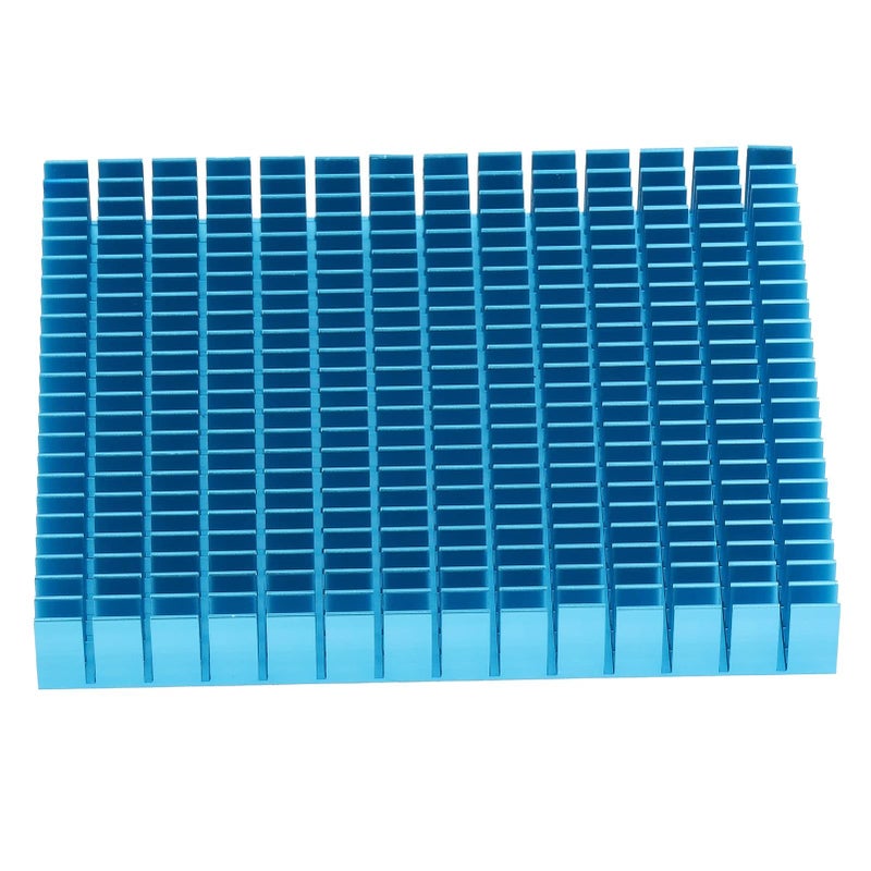 Zerodis Aluminum Heat Sink Cooler 150x120x20mm Blue Anodized for CPU Power Amplifier PCB Board - Image 2