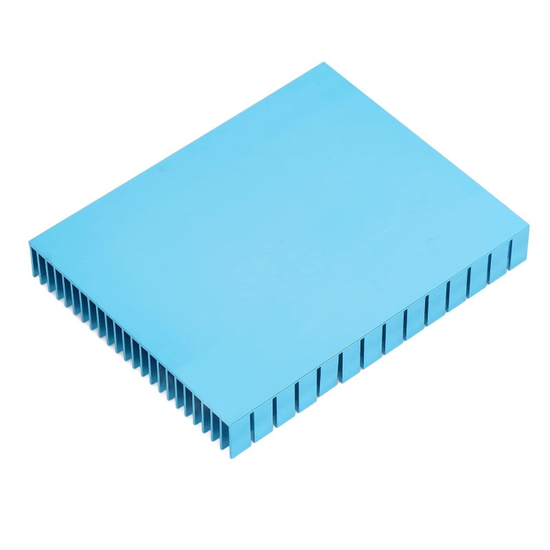 Zerodis Aluminum Heat Sink Cooler 150x120x20mm Blue Anodized for CPU Power Amplifier PCB Board - Image 3