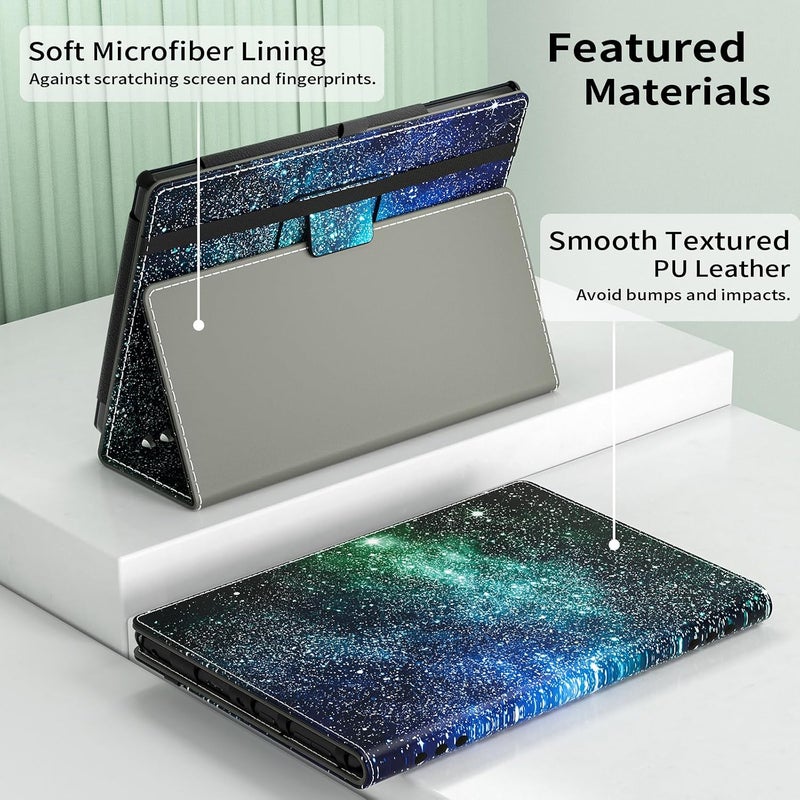 annapro Case for Amazon Kindle Fire HD 10 Tablet (13th/11th Generation, 2023/2021 Release) & Fire HD 10 Plus Tablet - Slim Folding Stand Folio Cover with Auto Wake/Sleep and Hand Strap, Starry Sky - Image 5
